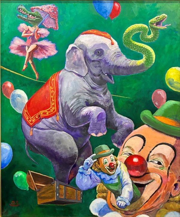 第74回 光陽展　土山　真理（ツチヤママリ）サーカス奇譚　Ⅰ 水　F20